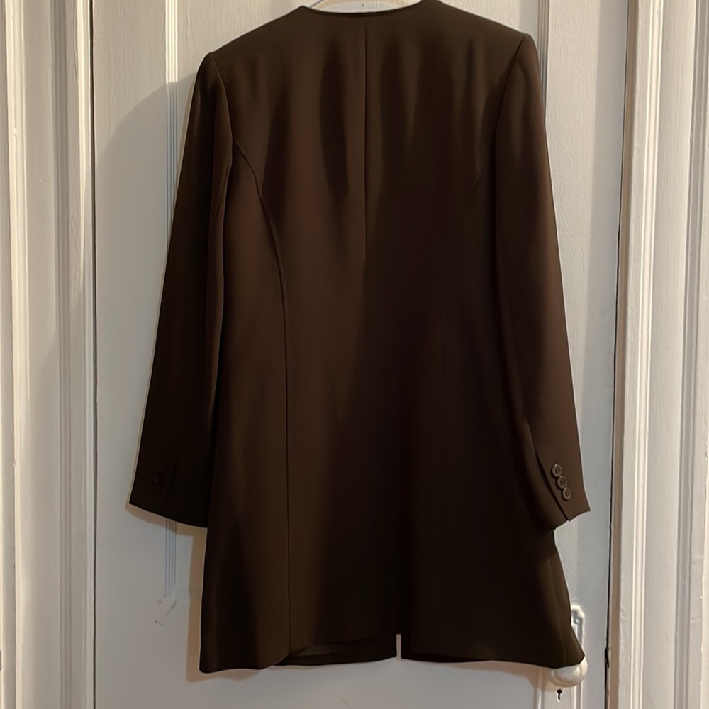 Grace Essentials Long Brown Blazer - image 4